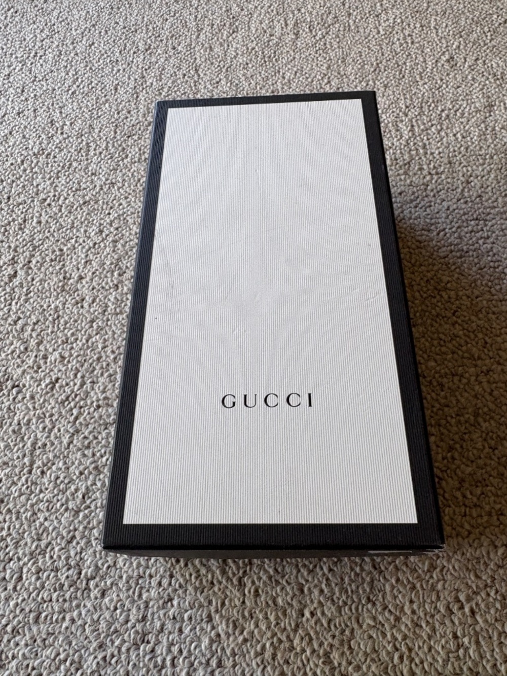 Gucci Ballet Flats 36.5 Black Leather Web Stripe w Box & Dust Bag Round Toe - Picture 10 of 10